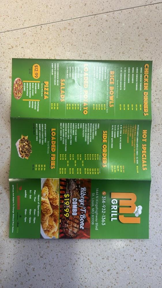 MJ One Grill Menu image 2